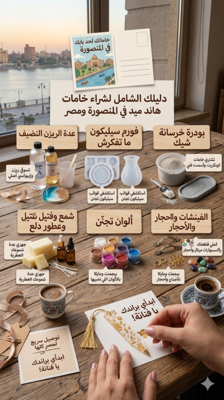 الدليل الشامل لـ شراء خامات هاند ميد في المنصورة ومصر