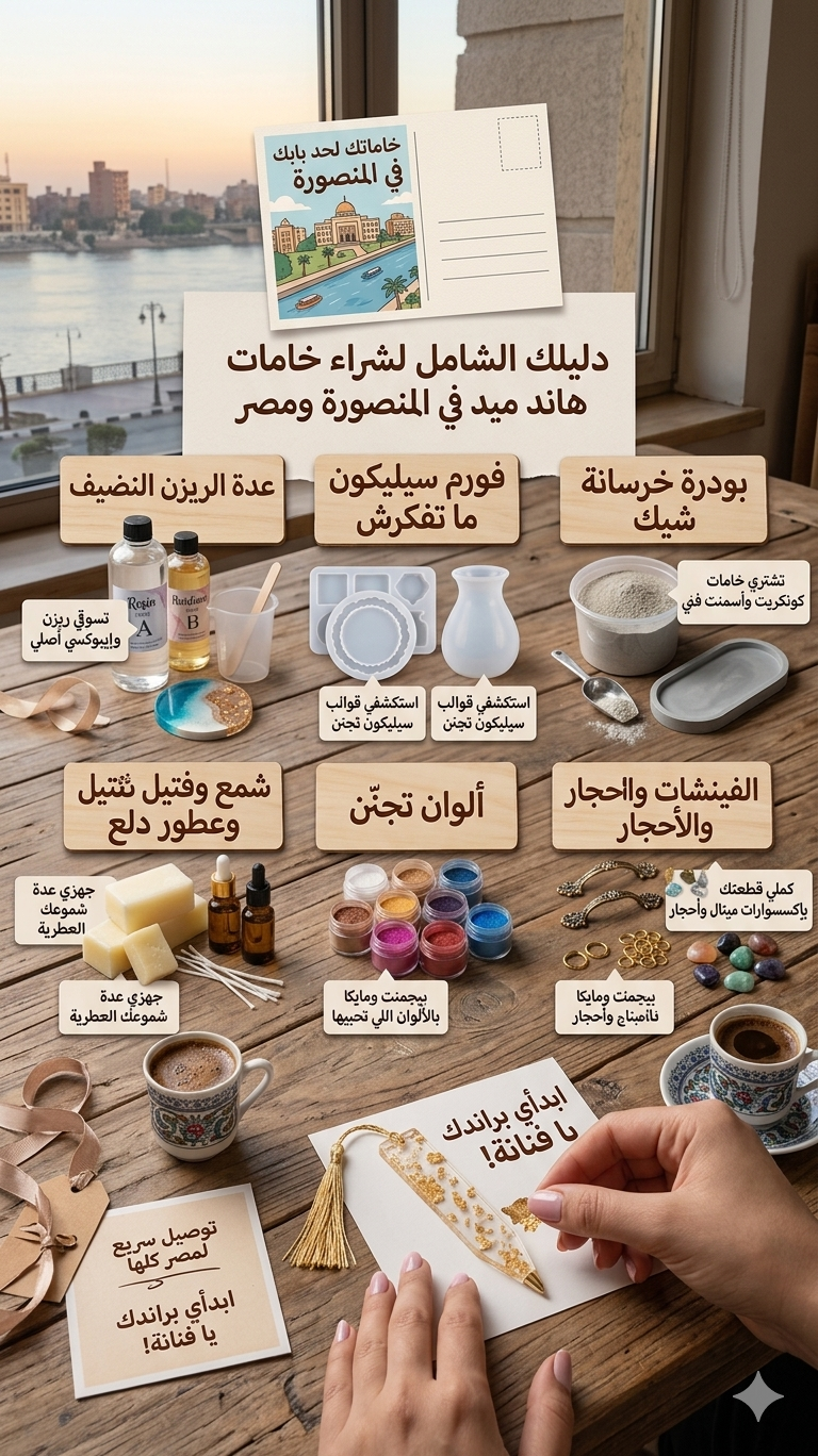 الدليل الشامل لـ شراء خامات هاند ميد في المنصورة ومصر