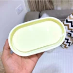 طبق كونكريت وخامات الريزن والايبوكسي بيضاوي بحواف