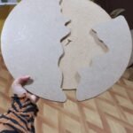 قاعدة ساعة خشبية عشوائية مقاس 40 سم